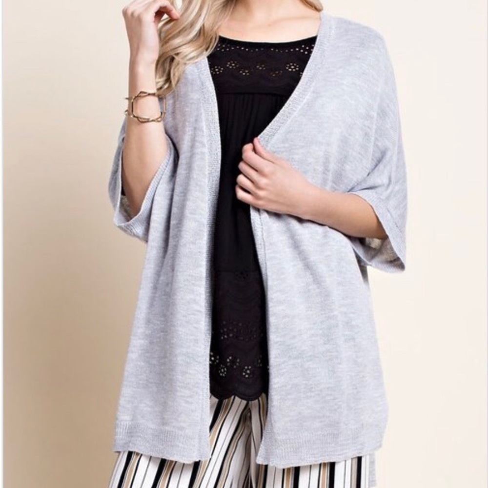 Open Front Knit Cardigan